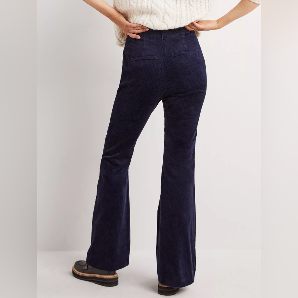 Boden Corduroy Flare Navy Blue Pants Size 6